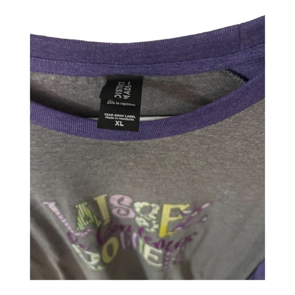 NWOT MARDI GRAS “LET THE GOOD TIMES ROLL” BASEBALL STYLE TEE SIZE X-ARGE - Picture 2 of 3